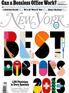 New York Magazine: Best Doctors 2013 Magazine Cover