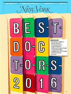 New York Magazine: Best Doctors 2016 Magazine Cover